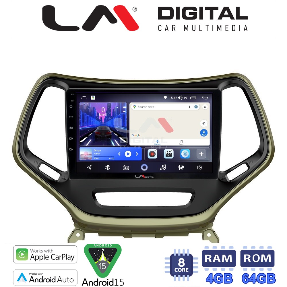 LM Digital - LM ZK8119 GPS Οθόνη OEM Multimedia Αυτοκινήτου για JEEP CHEROKEE 2014>  (CarPlay/AndroidAuto/BT/GPS/WIFI)
