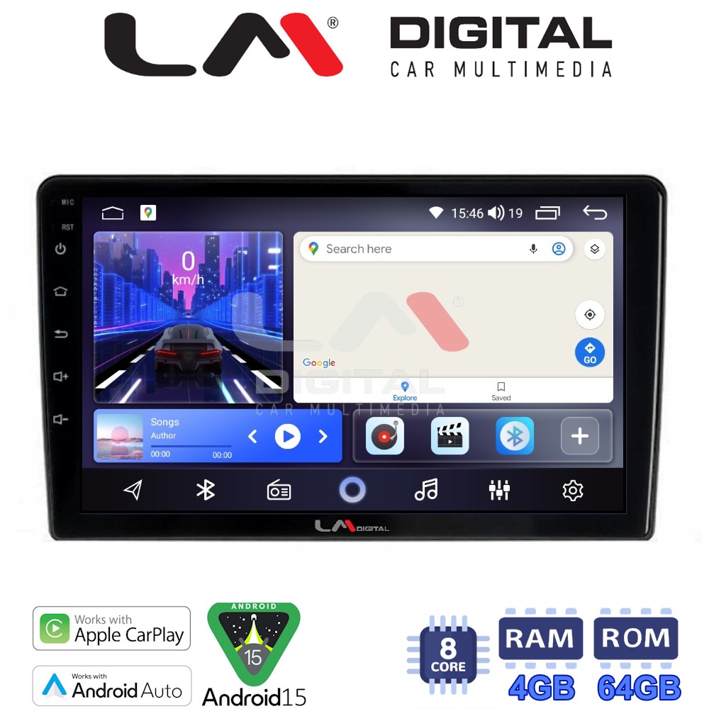 LM Digital - LM ZK8121 GPS Οθόνη OEM Multimedia Αυτοκινήτου για Kia Ceed 2007 > 2008 (CarPlay/AndroidAuto/BT/GPS/WIFI)