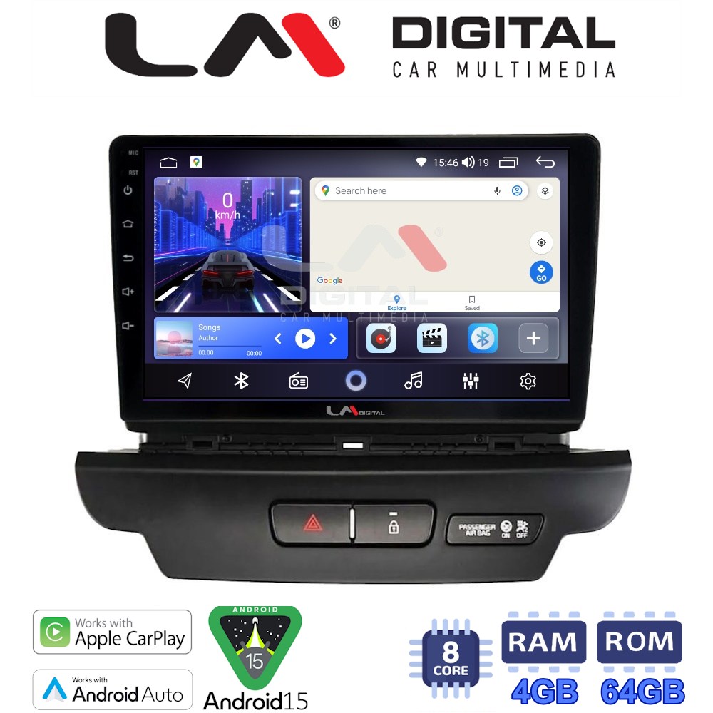 LM Digital - LM ZK8125 GPS Οθόνη OEM Multimedia Αυτοκινήτου για Kia CEED 2018 > 2022 (CarPlay/AndroidAuto/BT/GPS/WIFI)