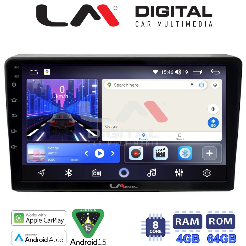 LM Digital - LM ZK8157 GPS Οθόνη OEM Multimedia Αυτοκινήτου για DACIA DUSTER 2013>2019  (CarPlay/AndroidAuto/BT/GPS/WIFI)