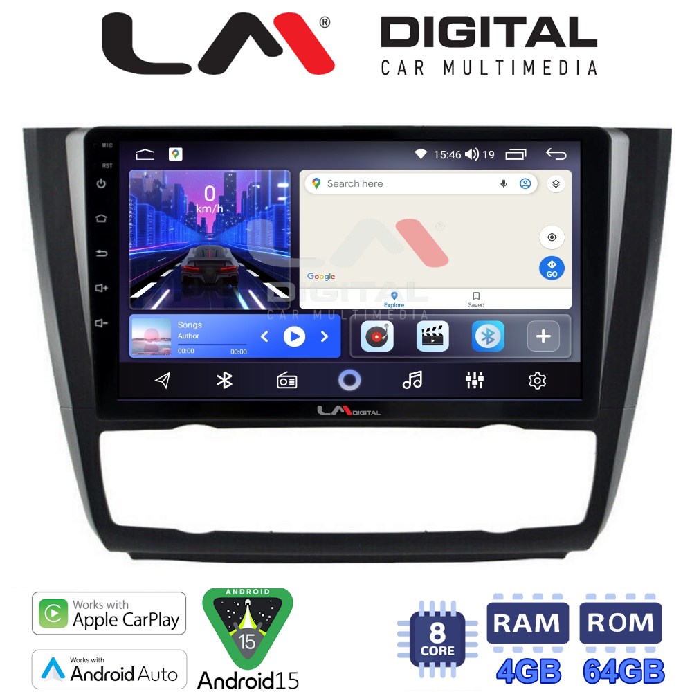 LM Digital - LM ZK8170B GPS Οθόνη OEM Multimedia Αυτοκινήτου για BMW σειρά 1 (E81 - E82 - E87 -E88) (CarPlay/AndroidAuto/BT/GPS/WIFI)