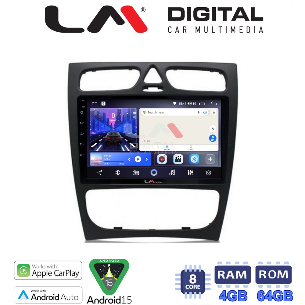 LM Digital - LM ZK8171 GPS Οθόνη OEM Multimedia Αυτοκινήτου για MERCEDES C (W203) - CLK (W208) (CarPlay/AndroidAuto/BT/GPS/WIFI)