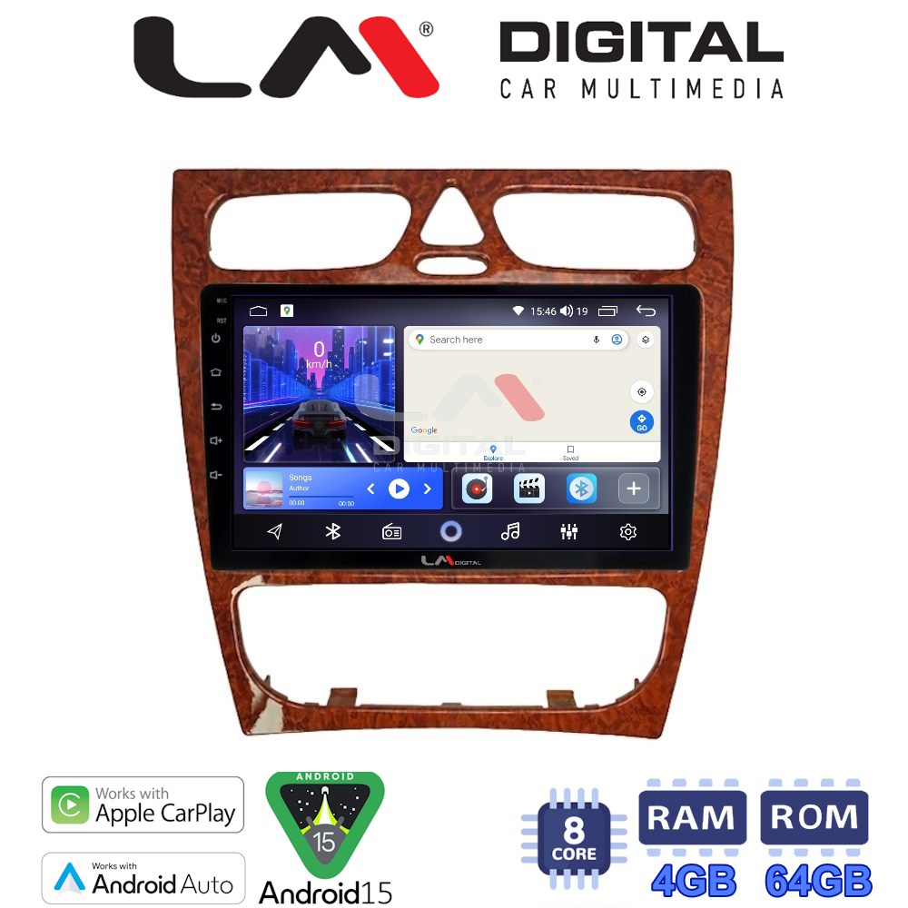 LM Digital - LM ZK8171W GPS Οθόνη OEM Multimedia Αυτοκινήτου για Mercedes C Class 1999 > 2004 (Προ Facelift) (CarPlay/AndroidAuto/BT/GPS/WIFI)