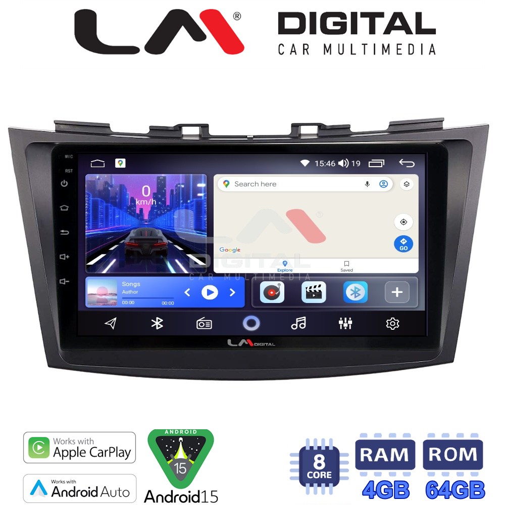 LM Digital - LM ZK8179 GPS Οθόνη OEM Multimedia Αυτοκινήτου για SUZUKI SWIFT 2011>2016 (CarPlay/AndroidAuto/BT/GPS/WIFI)