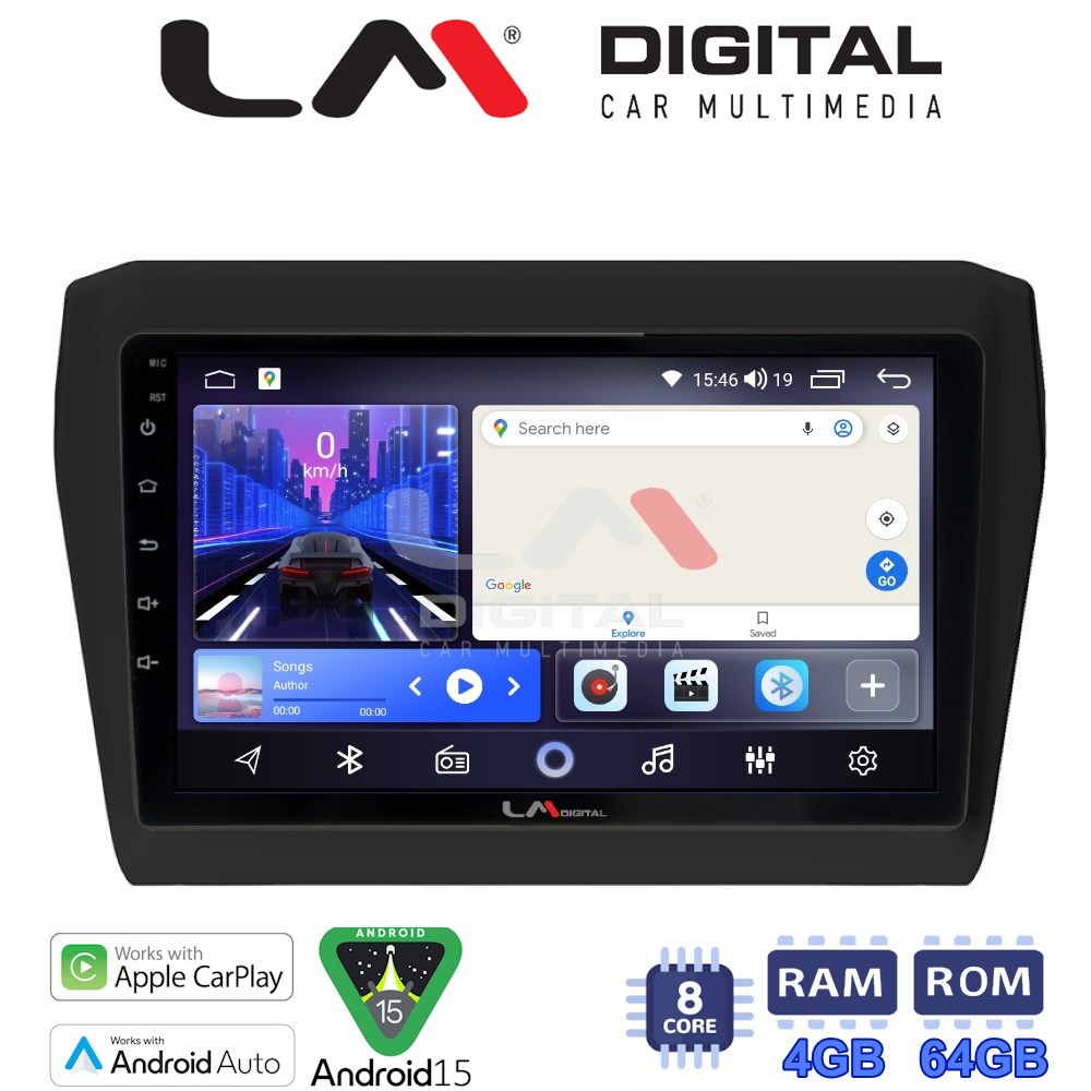 LM Digital - LM ZK8180 GPS Οθόνη OEM Multimedia Αυτοκινήτου για SUZUKI SWIFT 2016> (CarPlay/AndroidAuto/BT/GPS/WIFI)