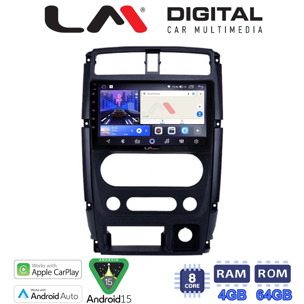 LM Digital - LM ZK8186 GPS Οθόνη OEM Multimedia Αυτοκινήτου για SUZUKI JIMNY 2007 > 2018   (CarPlay/AndroidAuto/BT/GPS/WIFI)