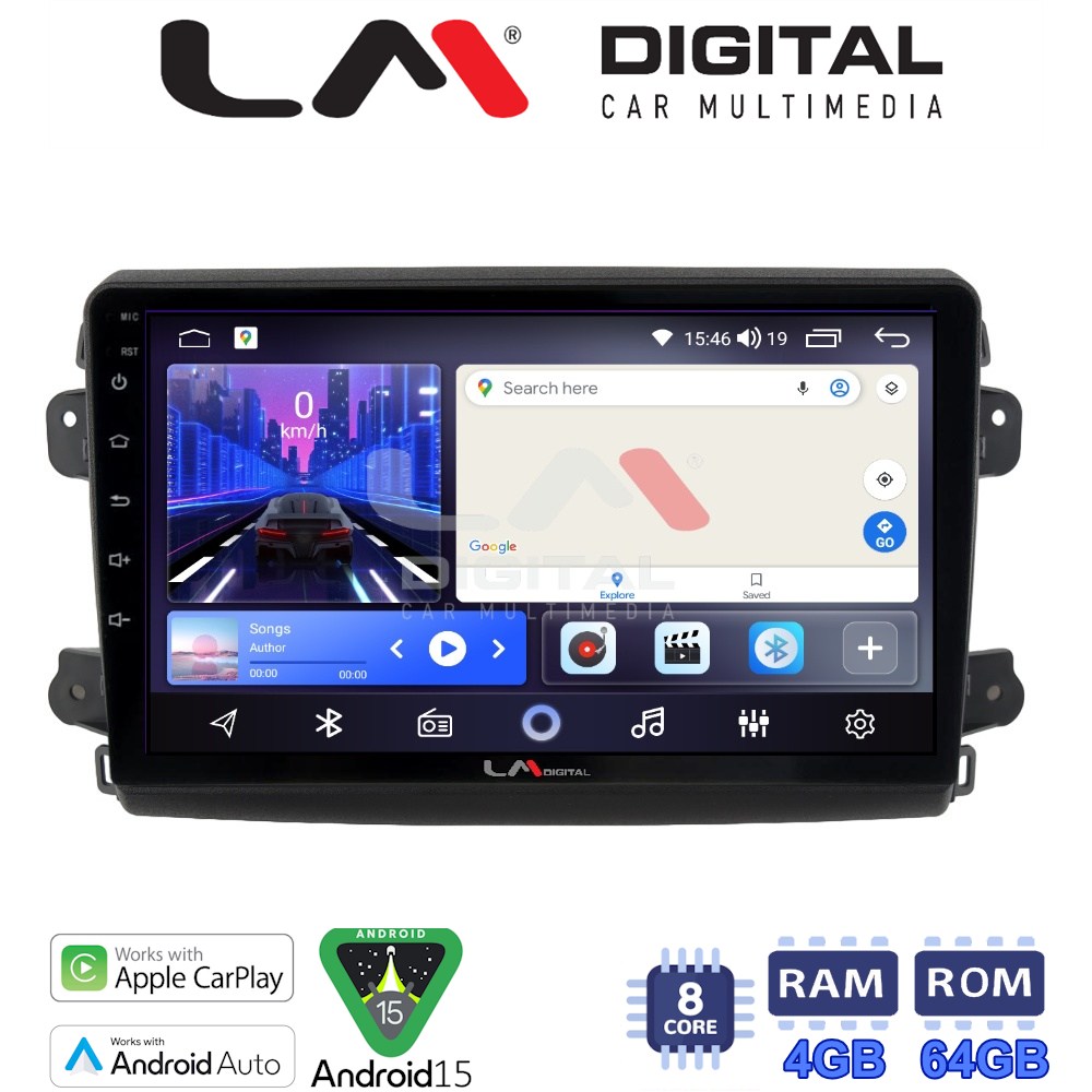LM Digital - LM ZK8192 GPS Οθόνη OEM Multimedia Αυτοκινήτου για Fiat Ducato 2023 > (CarPlay/AndroidAuto/BT/GPS/WIFI)