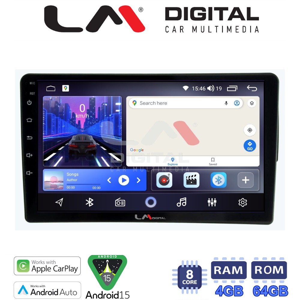 LM Digital - LM ZK8198 GPS Οθόνη OEM Multimedia Αυτοκινήτου για Fiat 500 2017 > (CarPlay/AndroidAuto/BT/GPS/WIFI)