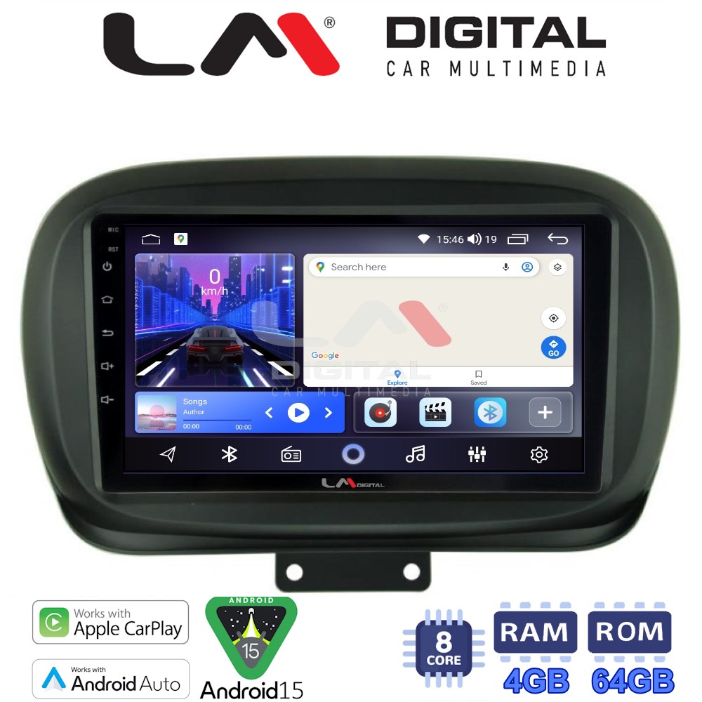 LM Digital - LM ZK8199 GPS Οθόνη OEM Multimedia Αυτοκινήτου για FIAT 500X 2014> (CarPlay/AndroidAuto/BT/GPS/WIFI)