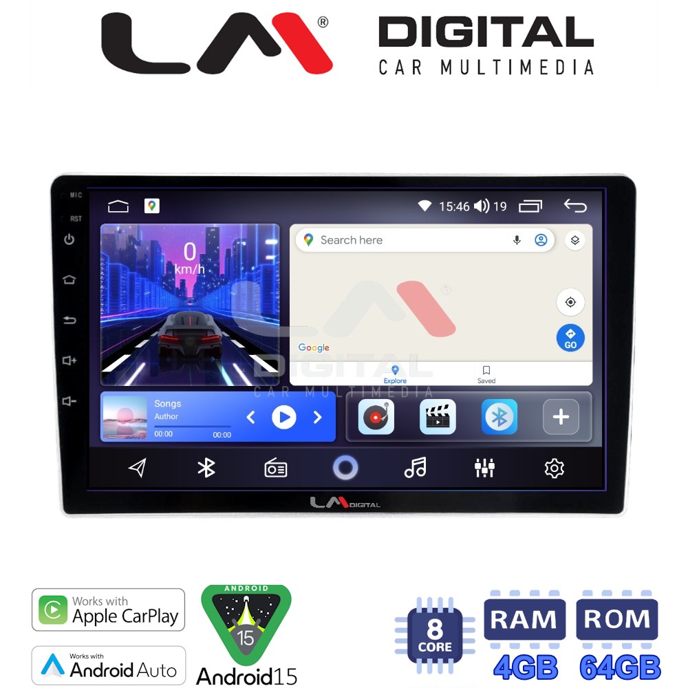 LM Digital - LM ZK8200 GPS Οθόνη OEM Multimedia Αυτοκινήτου για Nissan Navara D22 1998 > 2004 (CarPlay/AndroidAuto/BT/GPS/WIFI)