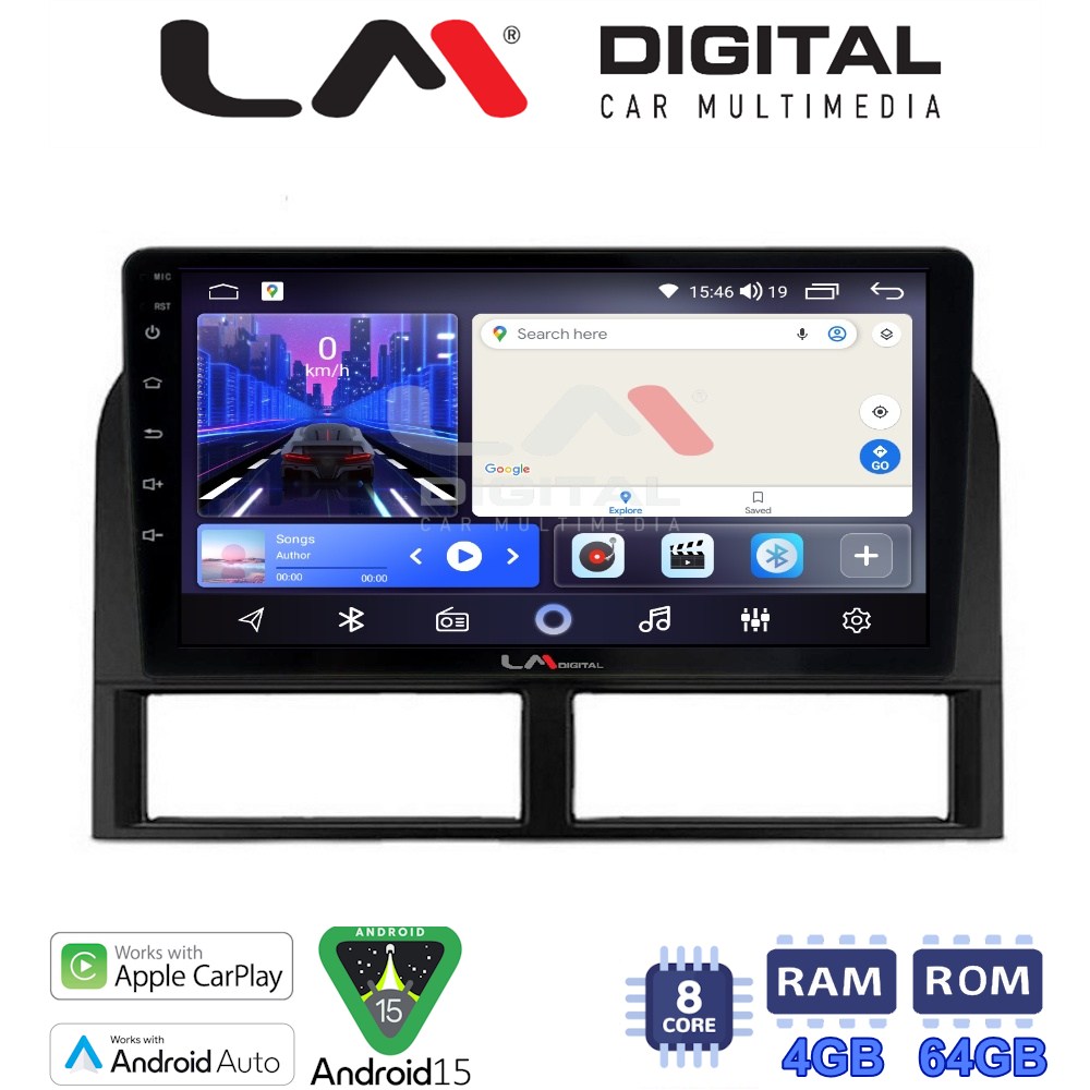 LM Digital - LM ZK8201 GPS Οθόνη OEM Multimedia Αυτοκινήτου για Jeep Gran Cherokee 1999 > 2004 (CarPlay/AndroidAuto/BT/GPS/WIFI)