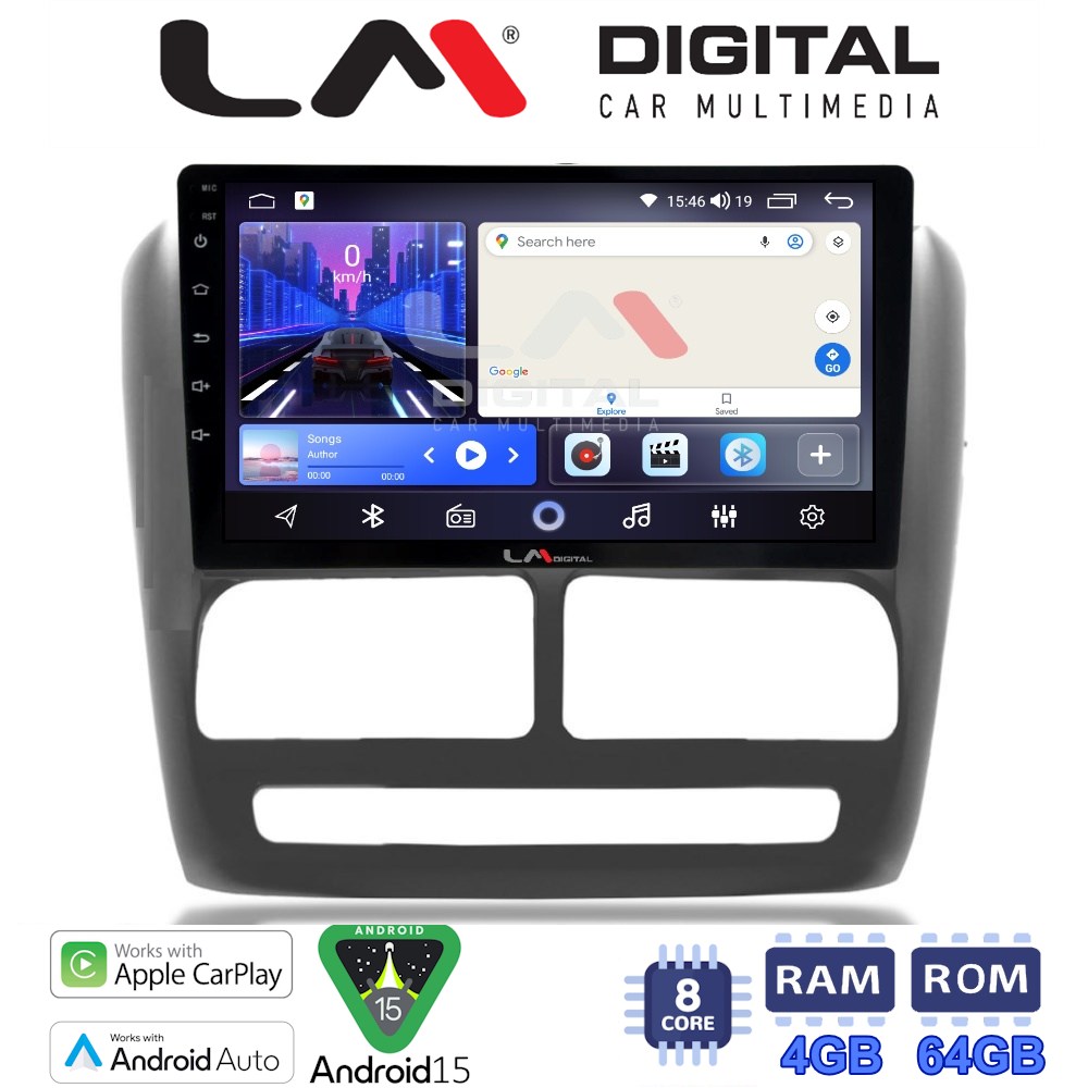 LM Digital - LM ZK8211 GPS Οθόνη OEM Multimedia Αυτοκινήτου για Fiat Doblo '10-'15 & Opel Combo'10-'15 (CarPlay/AndroidAuto/BT/GPS/WIFI)