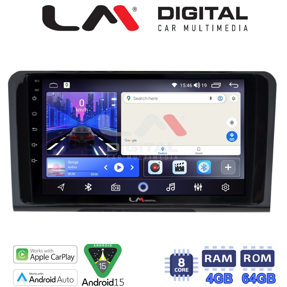 LM Digital - LM ZK8213 GPS Οθόνη OEM Multimedia Αυτοκινήτου για MERCEDES ML 2005>2011 (CarPlay/AndroidAuto/BT/GPS/WIFI)