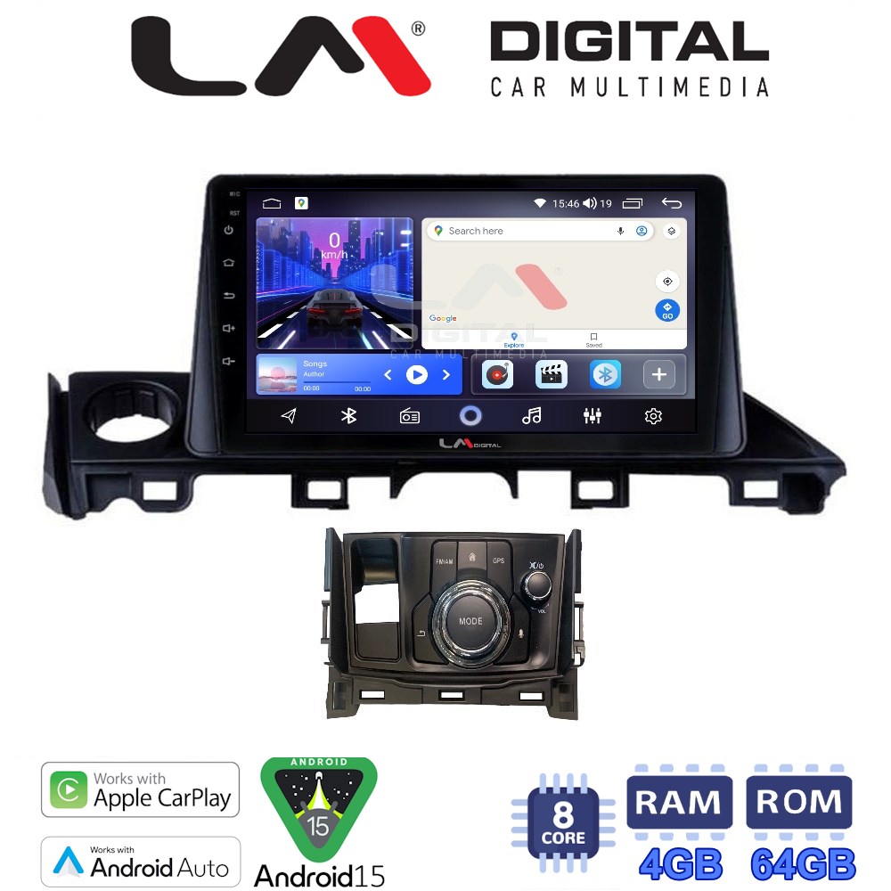 LM Digital - LM ZK8214 GPS Οθόνη OEM Multimedia Αυτοκινήτου για Mazda 6 2017 > 2020 (CarPlay/AndroidAuto/BT/GPS/WIFI)