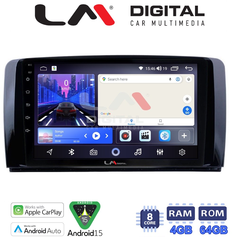 LM Digital - LM ZK8215 GPS Οθόνη OEM Multimedia Αυτοκινήτου για Benz R-class (W251) 2006>2014 (CarPlay/AndroidAuto/BT/GPS/WIFI)