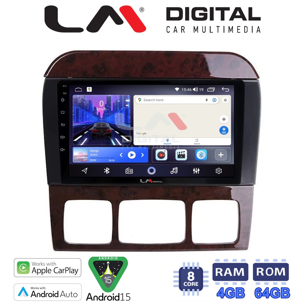 LM Digital - LM ZK8220C GPS Οθόνη OEM Multimedia Αυτοκινήτου για MERCEDES S W220 1998 > 2005 (CarPlay/AndroidAuto/BT/GPS/WIFI)
