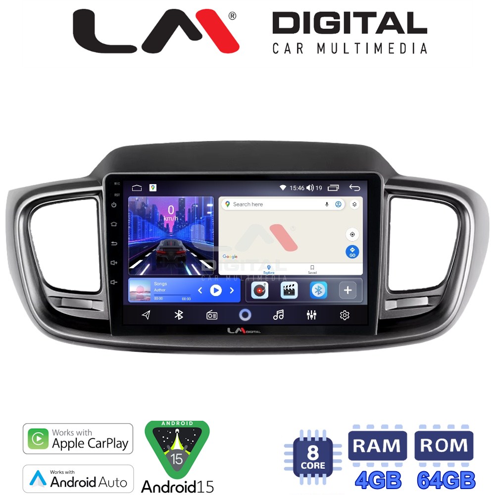 LM Digital - LM ZK8224 GPS Οθόνη OEM Multimedia Αυτοκινήτου για Kia Sorento 2013 > 2020 (CarPlay/AndroidAuto/BT/GPS/WIFI)