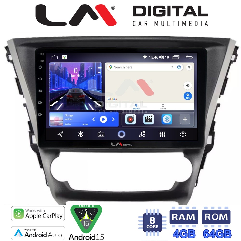 LM Digital - LM ZK8228 GPS Οθόνη OEM Multimedia Αυτοκινήτου για Toyota Avensis 2016 > 2018 (CarPlay/AndroidAuto/BT/GPS/WIFI)