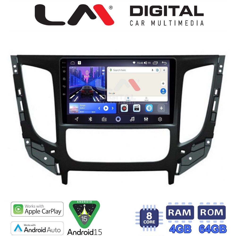 LM Digital - LM ZK8230 GPS Οθόνη OEM Multimedia Αυτοκινήτου για Mitsubishi L200 2014 >Μόνο για αυτοκίνητα με Κλιματισμό (CarPlay/AndroidAuto/BT/GPS/WIFI)
