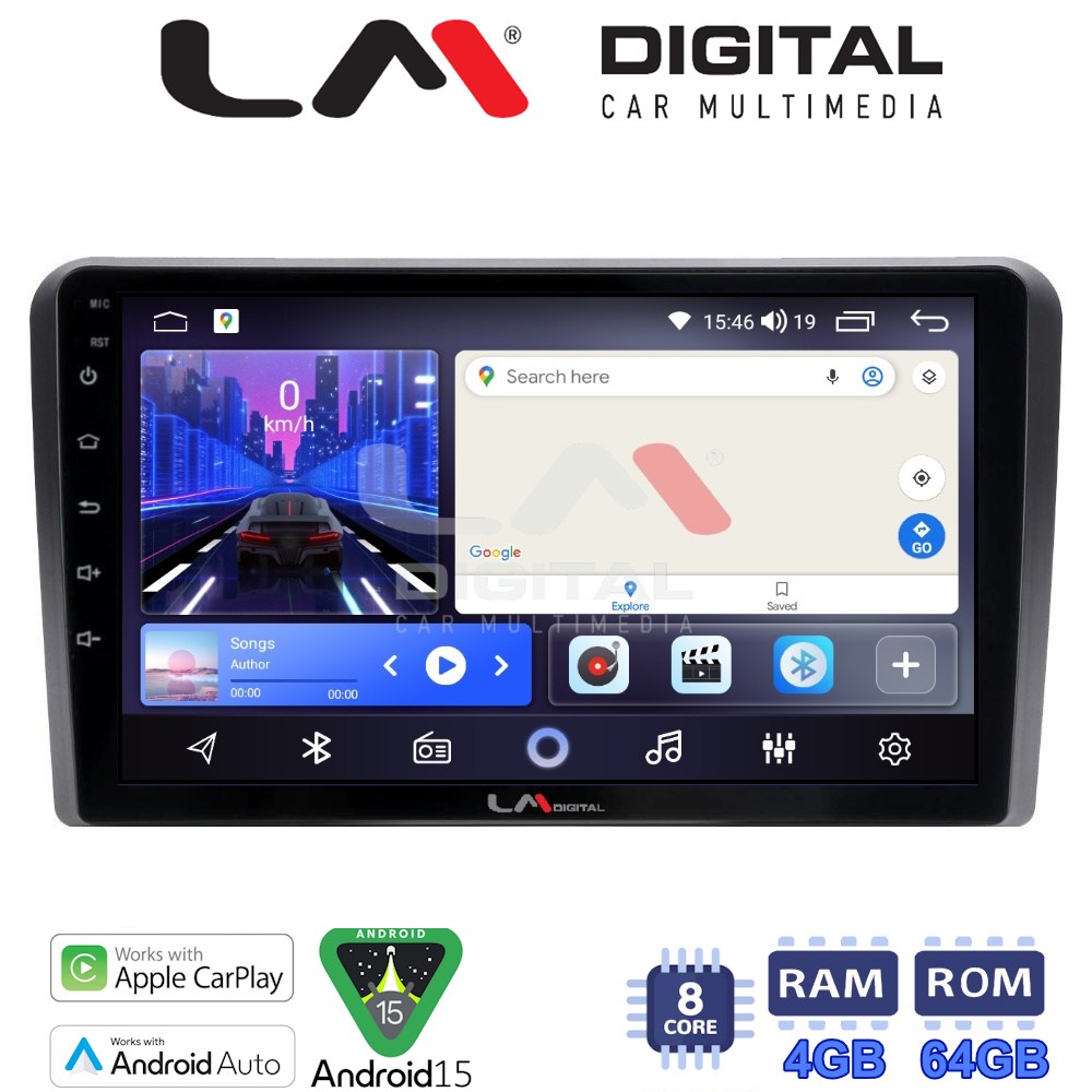 LM Digital - LM ZK8233 GPS Οθόνη OEM Multimedia Αυτοκινήτου για MITSUBIUSHI L200 2020> (CarPlay/AndroidAuto/BT/GPS/WIFI)