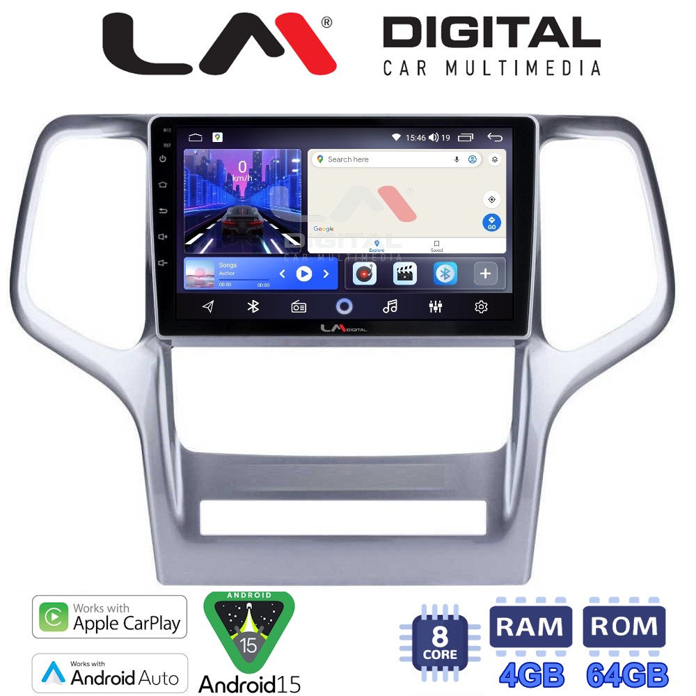 LM Digital - LM ZK8234 GPS Οθόνη OEM Multimedia Αυτοκινήτου για Jeep Gran Cherokee 2011 > 2013 (CarPlay/AndroidAuto/BT/GPS/WIFI)
