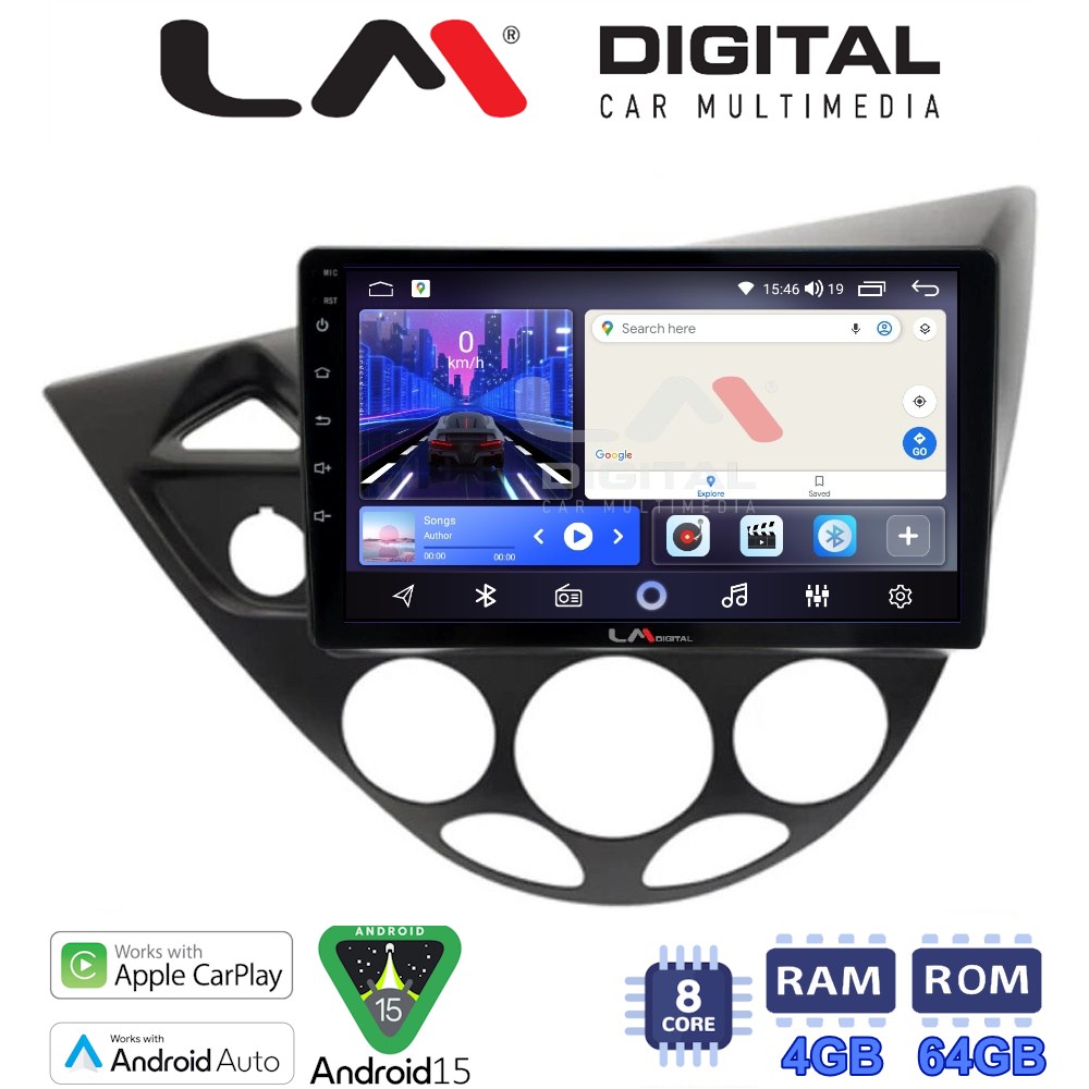 LM Digital - LM ZK8236 GPS Οθόνη OEM Multimedia Αυτοκινήτου για Ford Focus 1998 > 2004 (CarPlay/AndroidAuto/BT/GPS/WIFI)