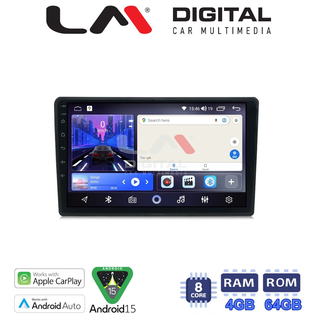 LM Digital - LM ZK8243 GPS Οθόνη OEM Multimedia Αυτοκινήτου για Citroen C4 2019 (CarPlay/AndroidAuto/BT/GPS/WIFI)