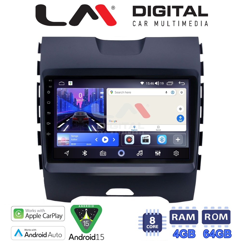 LM Digital - LM ZK8248 GPS Οθόνη OEM Multimedia Αυτοκινήτου για Ford Edge 2016 > (CarPlay/AndroidAuto/BT/GPS/WIFI)