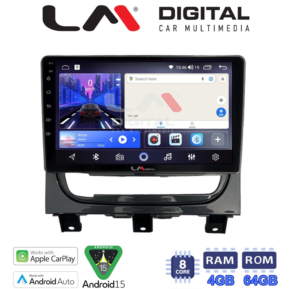LM Digital - LM ZK8257 GPS Οθόνη OEM Multimedia Αυτοκινήτου για Fiat Strada 2012 > 2020 (CarPlay/AndroidAuto/BT/GPS/WIFI)