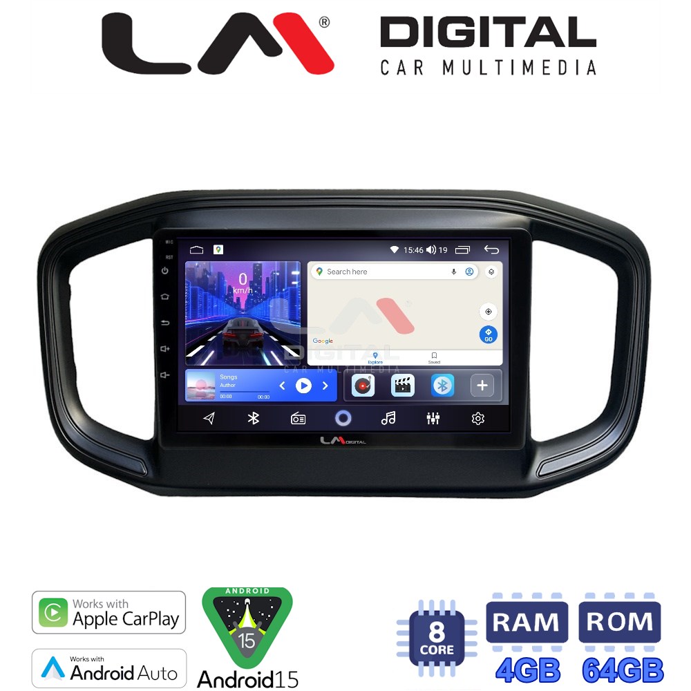 LM Digital - LM ZK8259 GPS Οθόνη OEM Multimedia Αυτοκινήτου για Fiat Strada 2021 > (CarPlay/AndroidAuto/BT/GPS/WIFI)