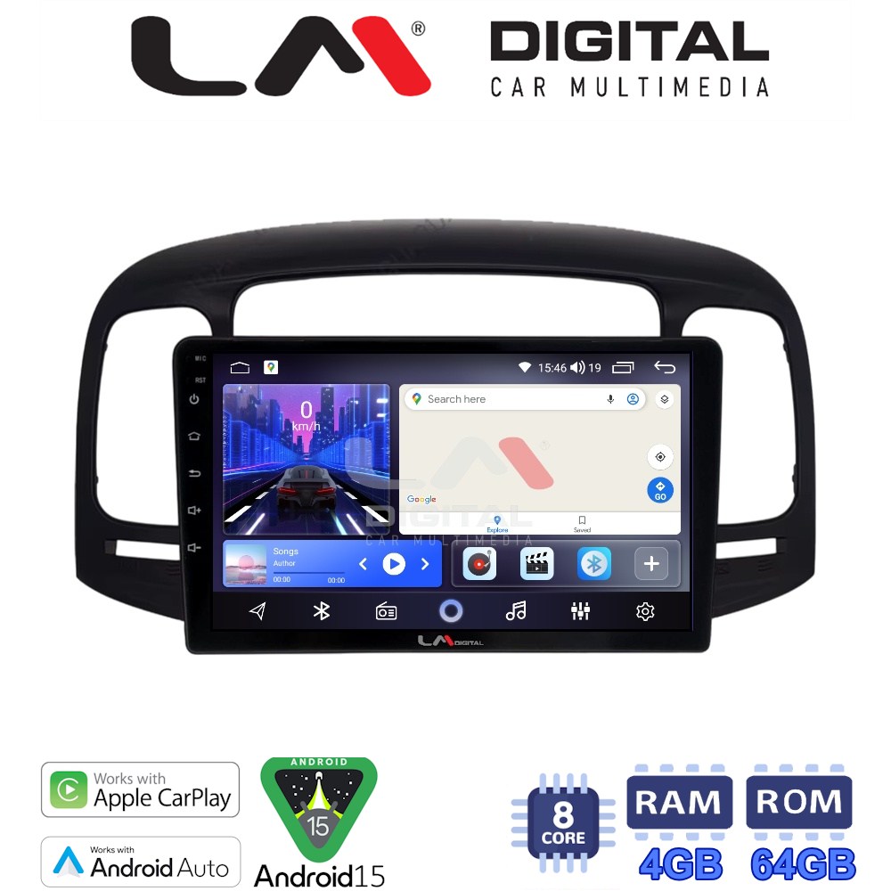 LM Digital - LM ZK8269 GPS Οθόνη OEM Multimedia Αυτοκινήτου για Hyundai Accent 2006 > 2012 (CarPlay/AndroidAuto/BT/GPS/WIFI)