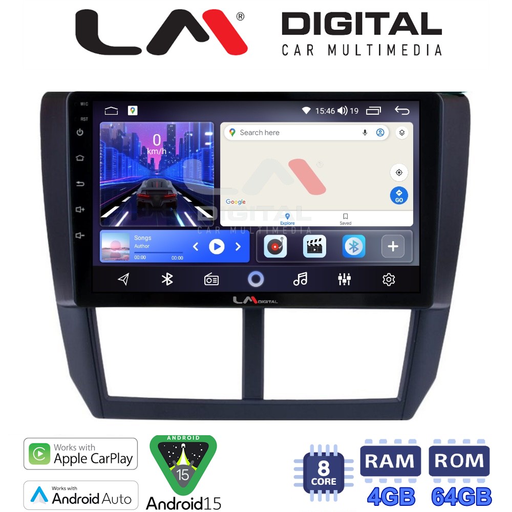 LM Digital - LM ZK8272 GPS Οθόνη OEM Multimedia Αυτοκινήτου για SUBARU IMPREZA-FORESTER 2009>2012 (CarPlay/AndroidAuto/BT/GPS/WIFI)
