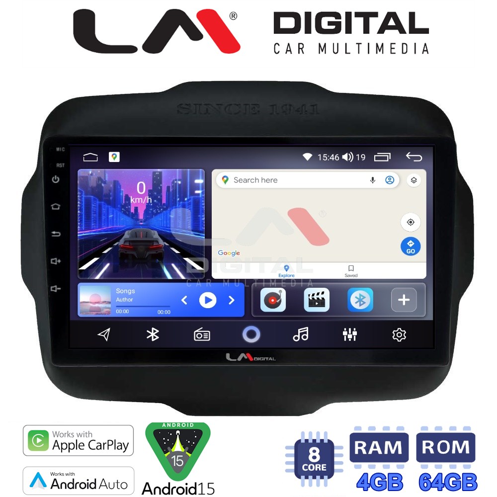 LM Digital - LM ZK8273 GPS Οθόνη OEM Multimedia Αυτοκινήτου για Jeep Gran Cherokee 2014 > (CarPlay/AndroidAuto/BT/GPS/WIFI)