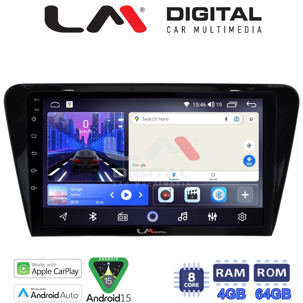 LM Digital - LM ZK8279 GPS Οθόνη OEM Multimedia Αυτοκινήτου για SKODA OCTAVIA 7 2013> 2020 (CarPlay/AndroidAuto/BT/GPS/WIFI)