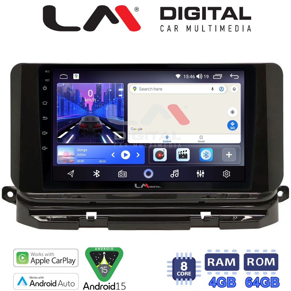 LM Digital - LM ZK8280 GPS Οθόνη OEM Multimedia Αυτοκινήτου για Skoda Octavia 2021> (CarPlay/AndroidAuto/BT/GPS/WIFI)