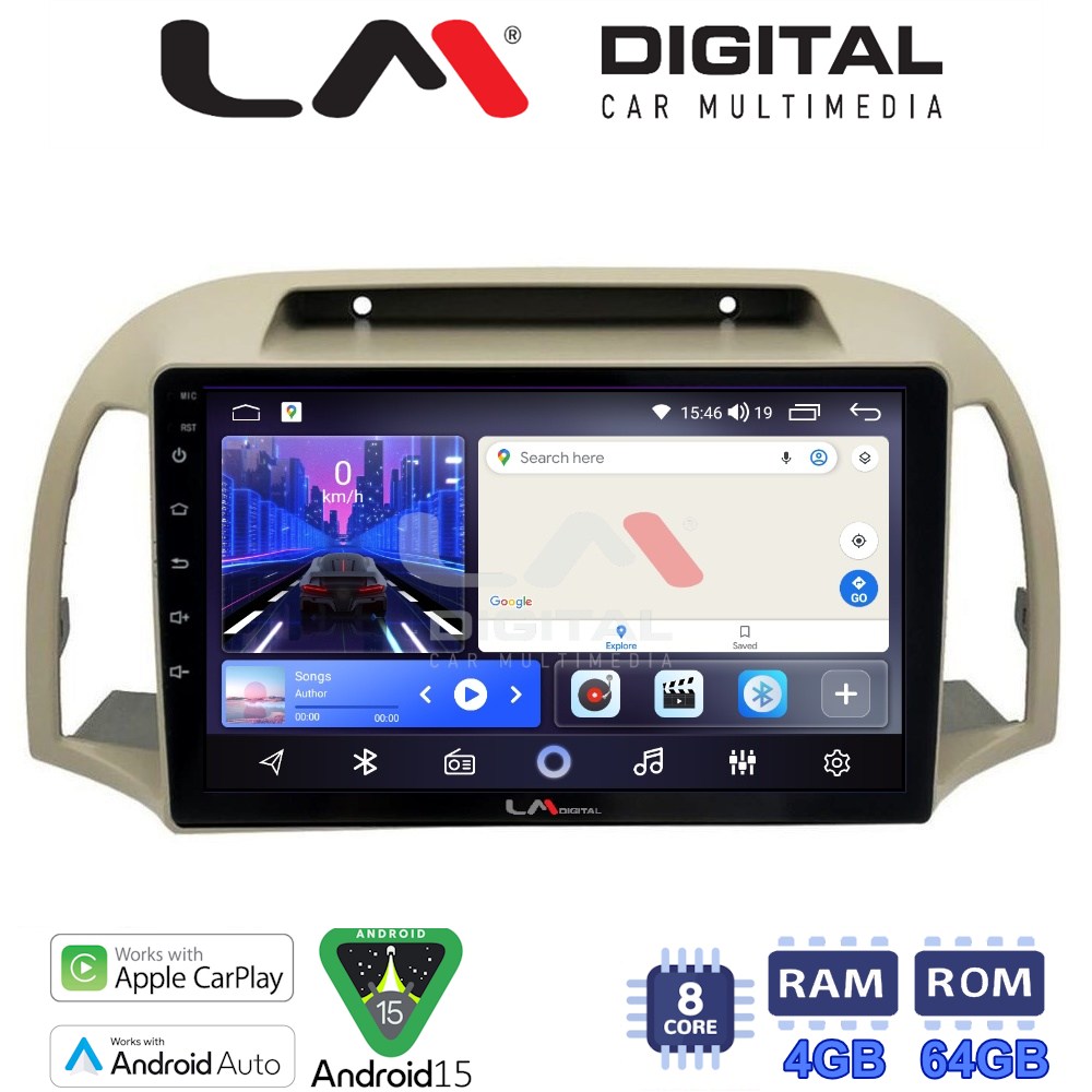 LM Digital - LM ZK8300 GPS Οθόνη OEM Multimedia Αυτοκινήτου για NISSAN MICRA 2002>2007 (CarPlay/AndroidAuto/BT/GPS/WIFI)