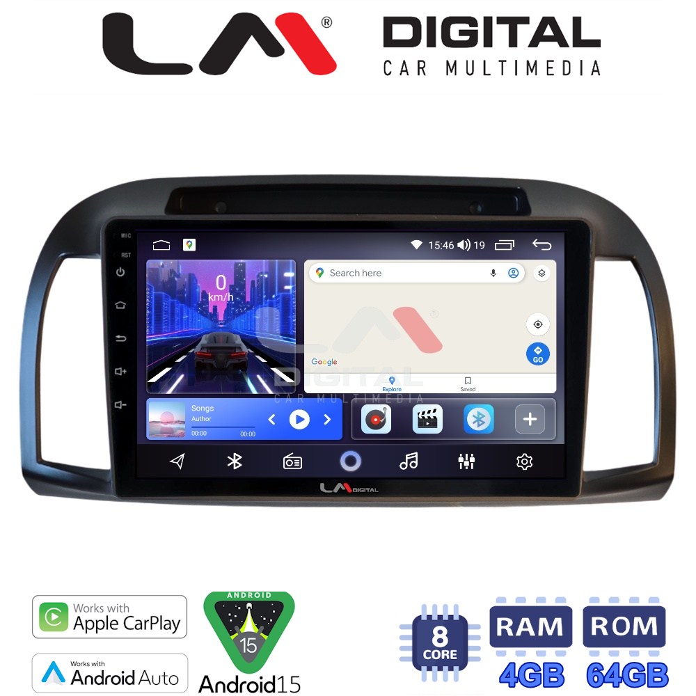 LM Digital - LM ZK8300B GPS Οθόνη OEM Multimedia Αυτοκινήτου για Nissan Micra 2002 > 2007 (CarPlay/AndroidAuto/BT/GPS/WIFI)