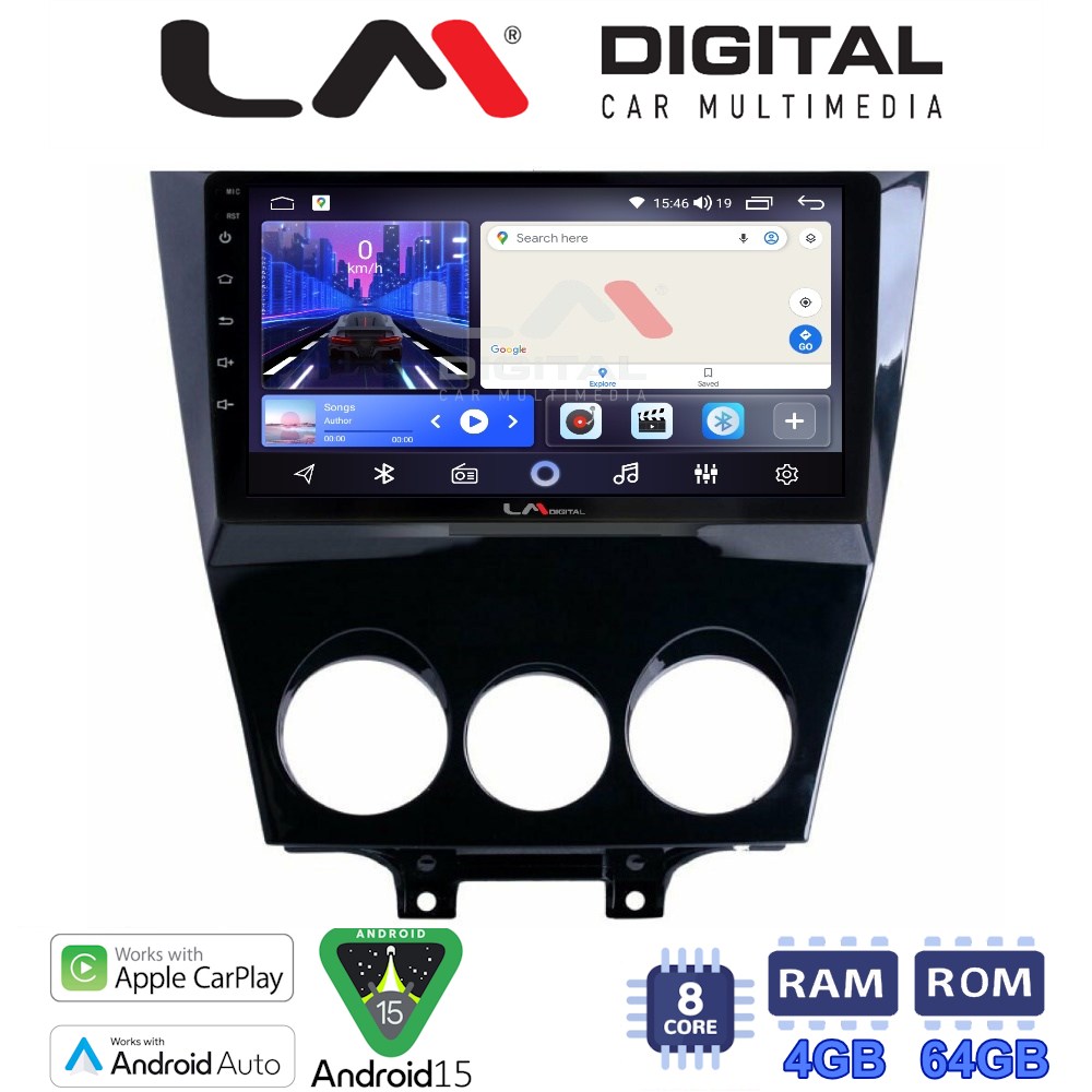 LM Digital - LM ZK8301 GPS Οθόνη OEM Multimedia Αυτοκινήτου για Mazda RX8 2001>2008 (CarPlay/AndroidAuto/BT/GPS/WIFI)