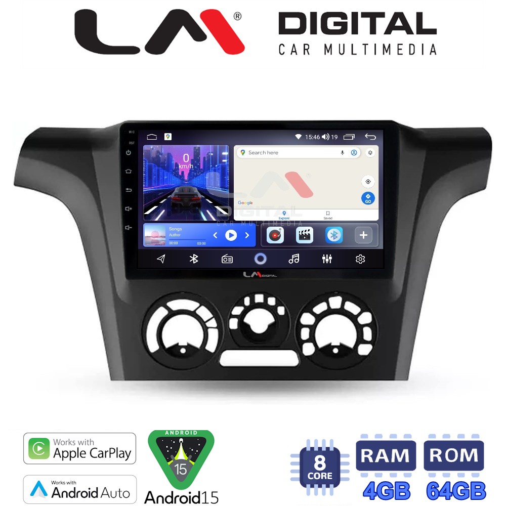 LM Digital - LM ZK8302 GPS Οθόνη OEM Multimedia Αυτοκινήτου για MITSUBISHI OUTLANDER 2001 > 2006 (CarPlay/AndroidAuto/BT/GPS/WIFI)