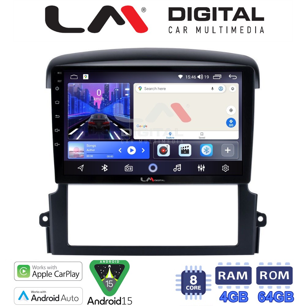 LM Digital - LM ZK8303 GPS Οθόνη OEM Multimedia Αυτοκινήτου για Kia Sorento 2006 > 2009 (CarPlay/AndroidAuto/BT/GPS/WIFI)