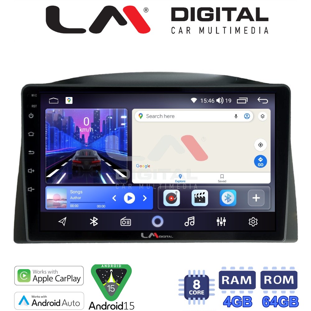 LM Digital - LM ZK8308 GPS Οθόνη OEM Multimedia Αυτοκινήτου για Grand Cherokee 2005-2011 (CarPlay/AndroidAuto/BT/GPS/WIFI)