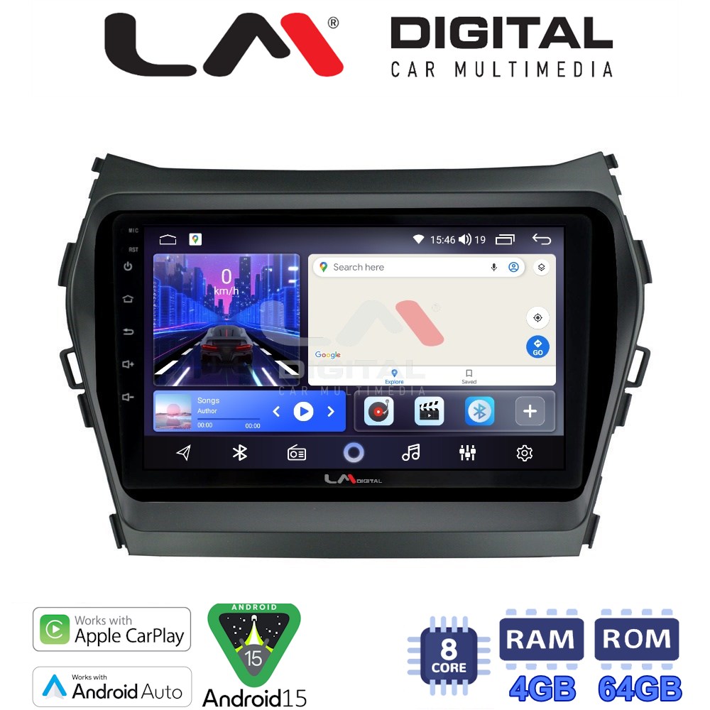 LM Digital - LM ZK8309 GPS Οθόνη OEM Multimedia Αυτοκινήτου για HY SANTA FE 2013 > 2017
HY IX45 (CarPlay/AndroidAuto/BT/GPS/WIFI)