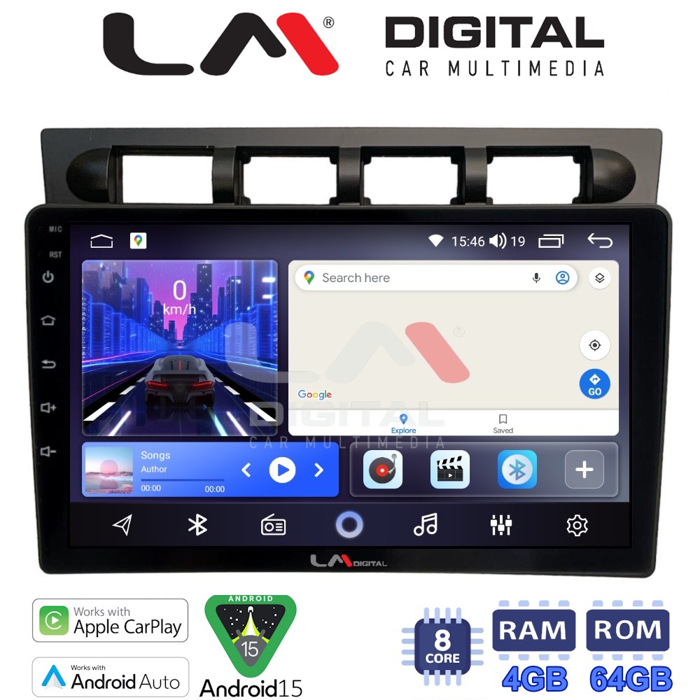 LM Digital - LM ZK8311 GPS Οθόνη OEM Multimedia Αυτοκινήτου για Kia Piccanto 2004 > 2008 (CarPlay/AndroidAuto/BT/GPS/WIFI)