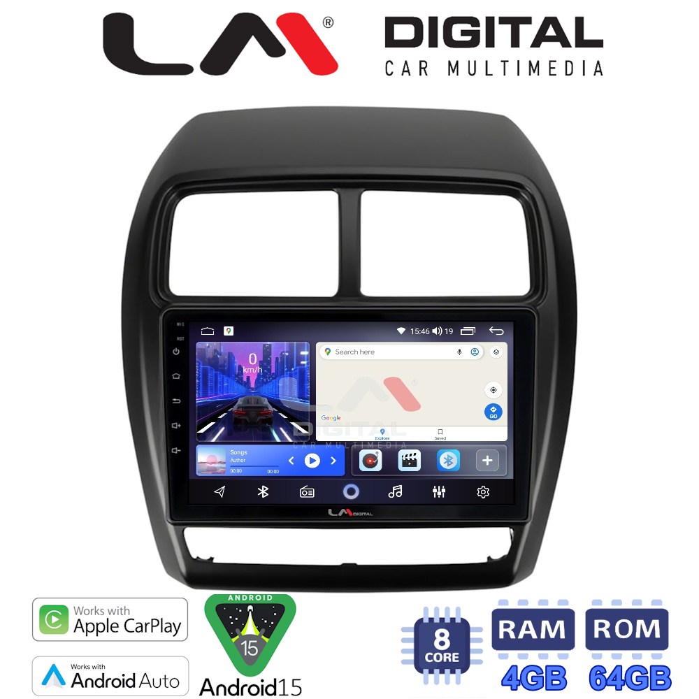 LM Digital - LM ZK8318 GPS Οθόνη OEM Multimedia Αυτοκινήτου για Mitsubishi ASX 2020 > 2023 (CarPlay/AndroidAuto/BT/GPS/WIFI)