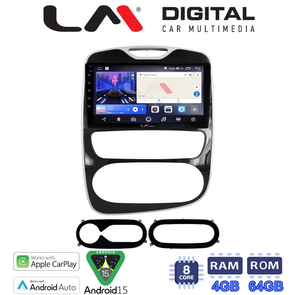 LM Digital - LM ZK8321 GPS Οθόνη OEM Multimedia Αυτοκινήτου για Renault Clio 2016-2018 (CarPlay/AndroidAuto/BT/GPS/WIFI)