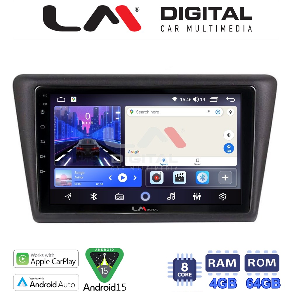 LM Digital - LM ZK8327 GPS Οθόνη OEM Multimedia Αυτοκινήτου για Skoda Rapid Spaceback 2014 > (CarPlay/AndroidAuto/BT/GPS/WIFI)