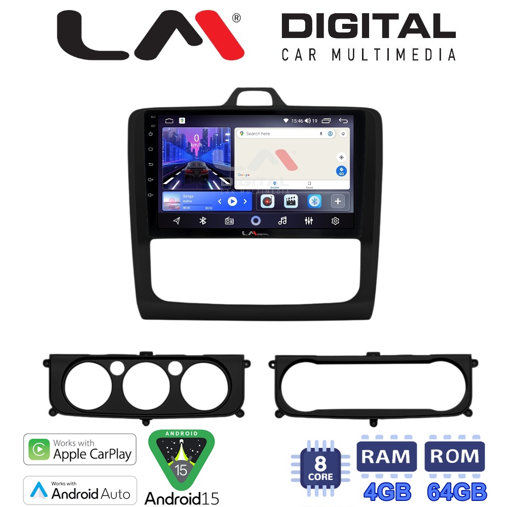 LM Digital - LM ZK8329B GPS Οθόνη OEM Multimedia Αυτοκινήτου για Ford Focus 2004 > 2012 (CarPlay/AndroidAuto/BT/GPS/WIFI)