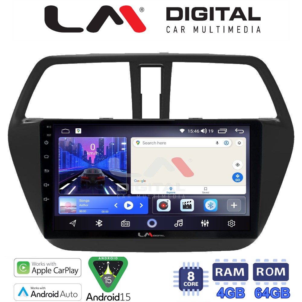 LM Digital - LM ZK8337 GPS Οθόνη OEM Multimedia Αυτοκινήτου για SUZUKI SX4 SCROSS 2014> (CarPlay/AndroidAuto/BT/GPS/WIFI)