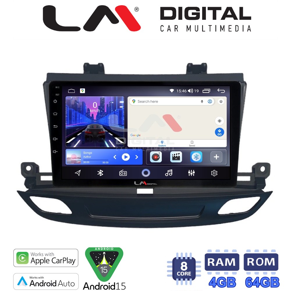 LM Digital - LM ZK8339 GPS Οθόνη OEM Multimedia Αυτοκινήτου για Opel Insignia 2018 (CarPlay/AndroidAuto/BT/GPS/WIFI)