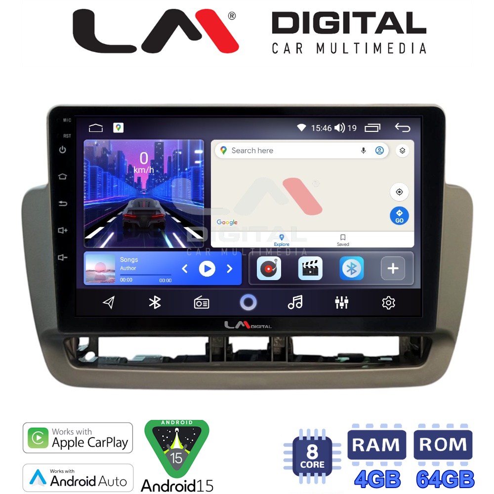 LM Digital - LM ZK8346 GPS Οθόνη OEM Multimedia Αυτοκινήτου για Seat Ibiza 2012 > 2015 (CarPlay/AndroidAuto/BT/GPS/WIFI)